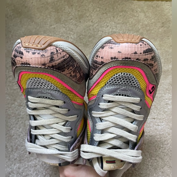 GUCCI women’s Ultrapace multicolor sneakers | snake print sz 37 - Picture 11 of 14